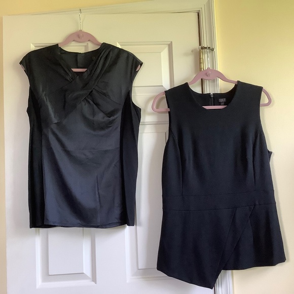G.I.L.I Bundle Two Black Tops Workwear Office SZ 16(runs small) SZ 14 - Picture 1 of 15